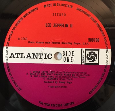 Lot 251 - LED ZEPPELIN - II LP (ORIGINAL UK 'LIVIN' LOVIN' WRECK' PRESSING - ATLANTIC 588198)