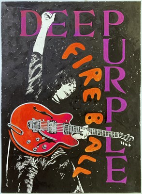 Lot 247 - DEEP PURPLE HAND PAINTED POSTER.