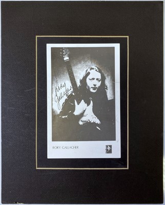 Lot 341 - RORY GALLAGHER SIGNED POSTCARD.