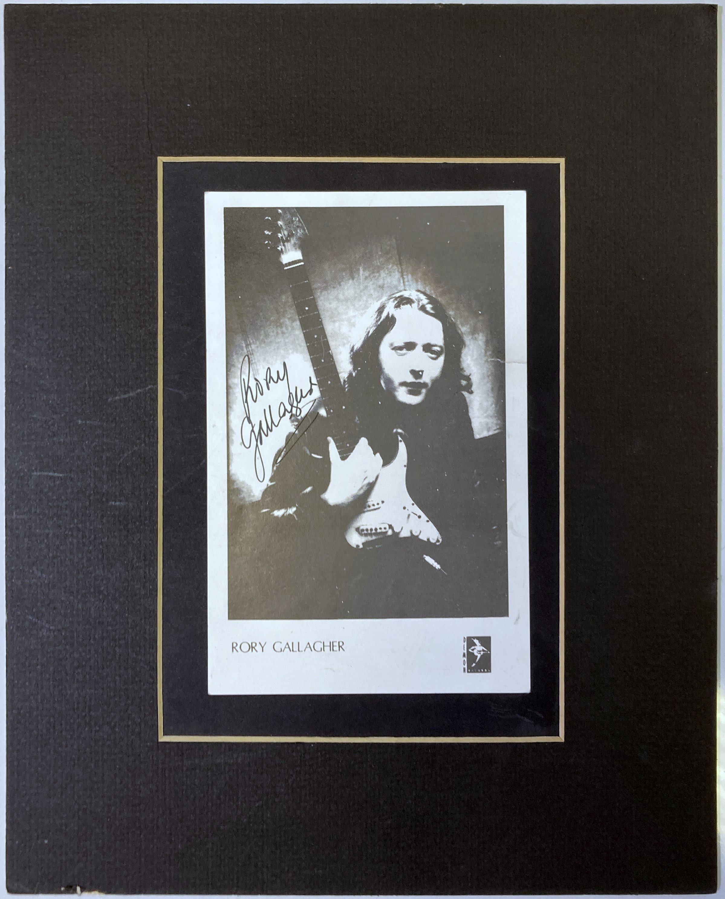 Signature Hat Rory Gallagher Lot 341 - RORY GALLAGHER SIGNED POSTCARD.