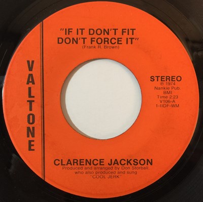 Lot 76 - CLARENCE JACKSON - IF IT DON'T FIT DON'T FORCE IT 7" (V106)