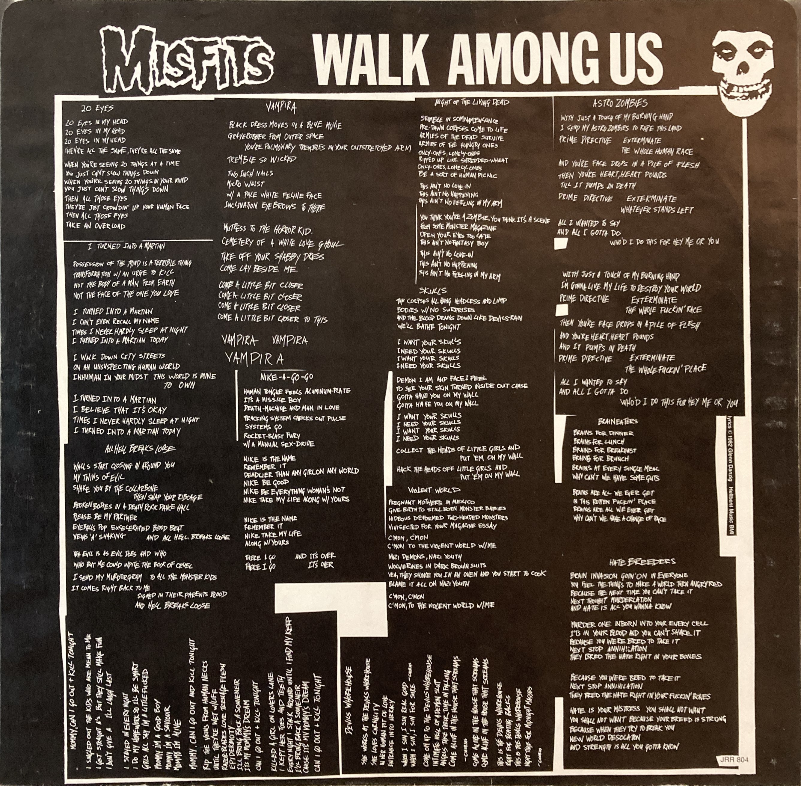 Lot 226 - THE MISFITS - WALK AMONG US LP (2ND US