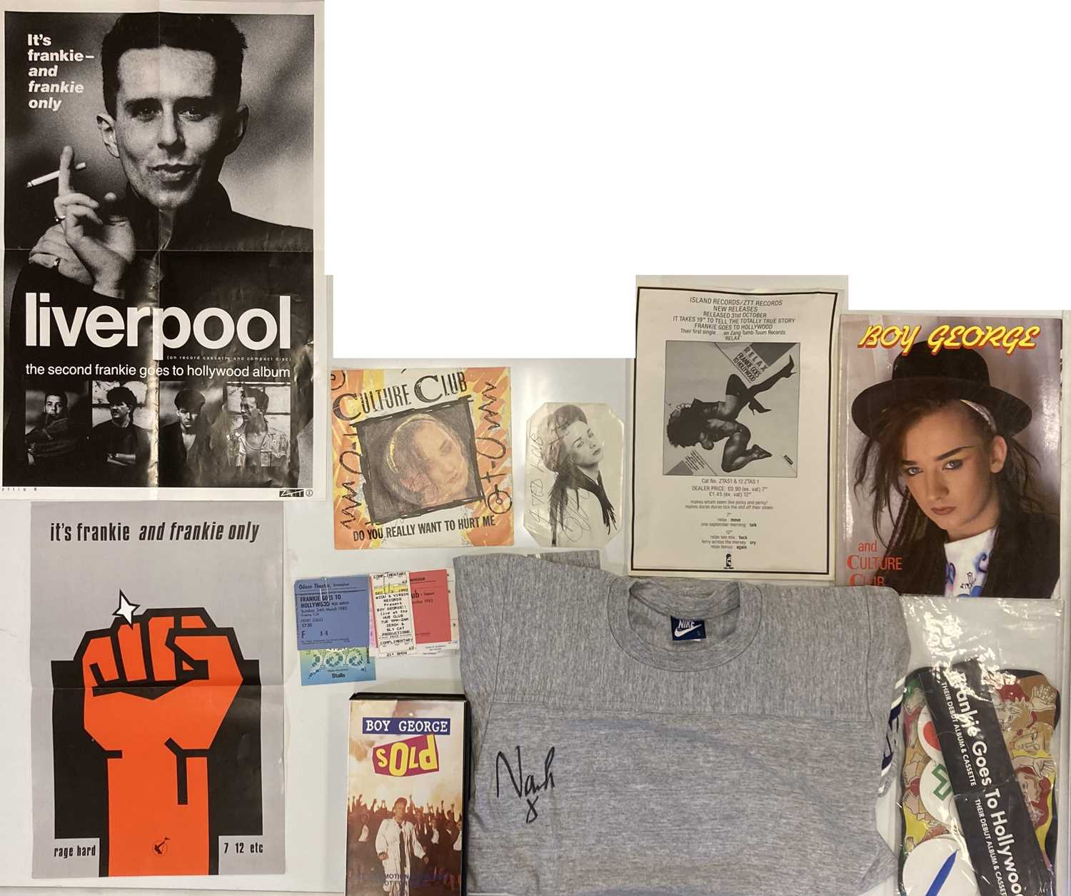 Lot 10 - CULTURE CLUB AND FRANKIE GOES TO HOLLYWOOD MEMORABILIA