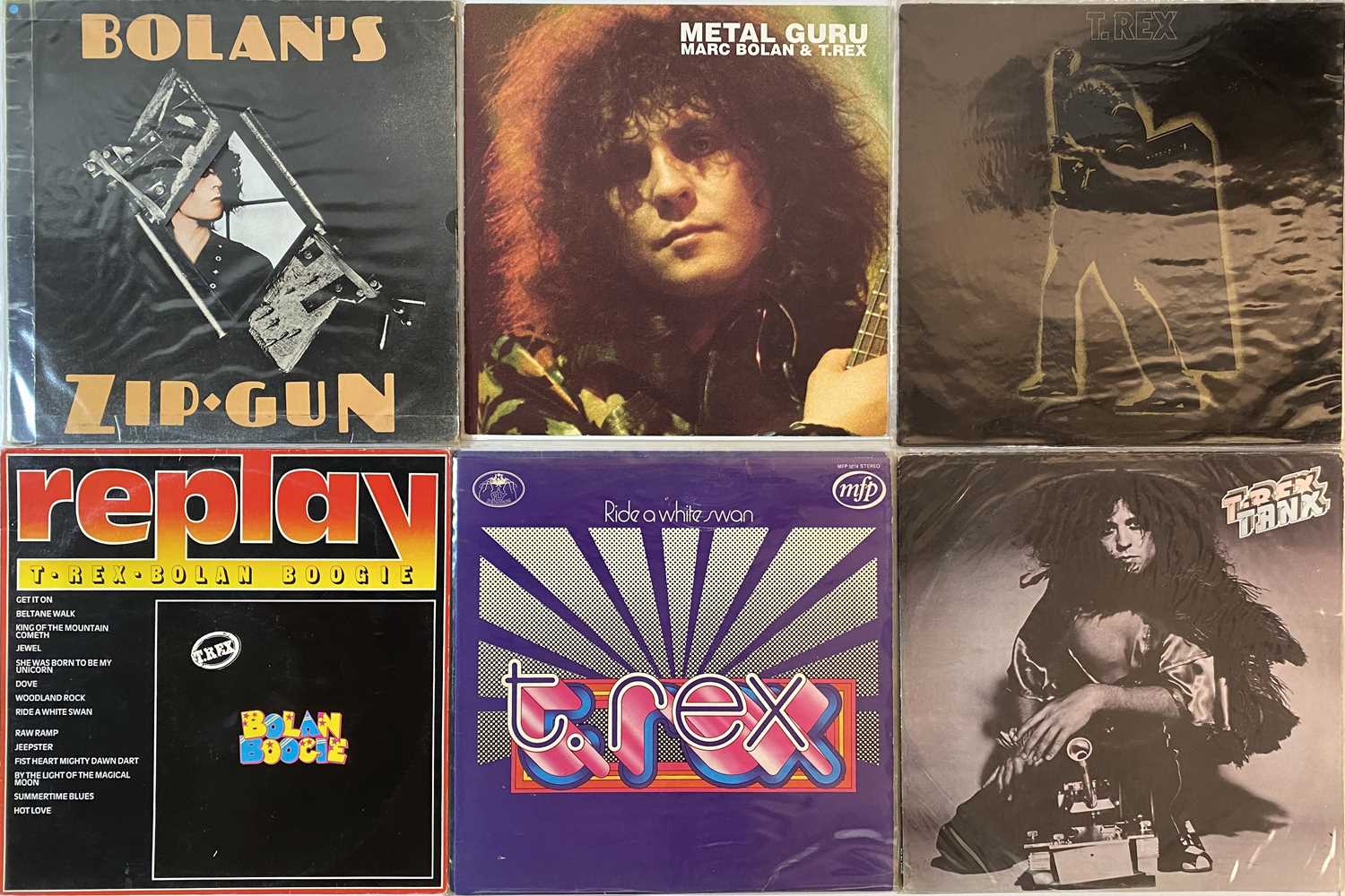 Lot 734 - T REX/ ROXY MUSIC/ GLAM - LPs