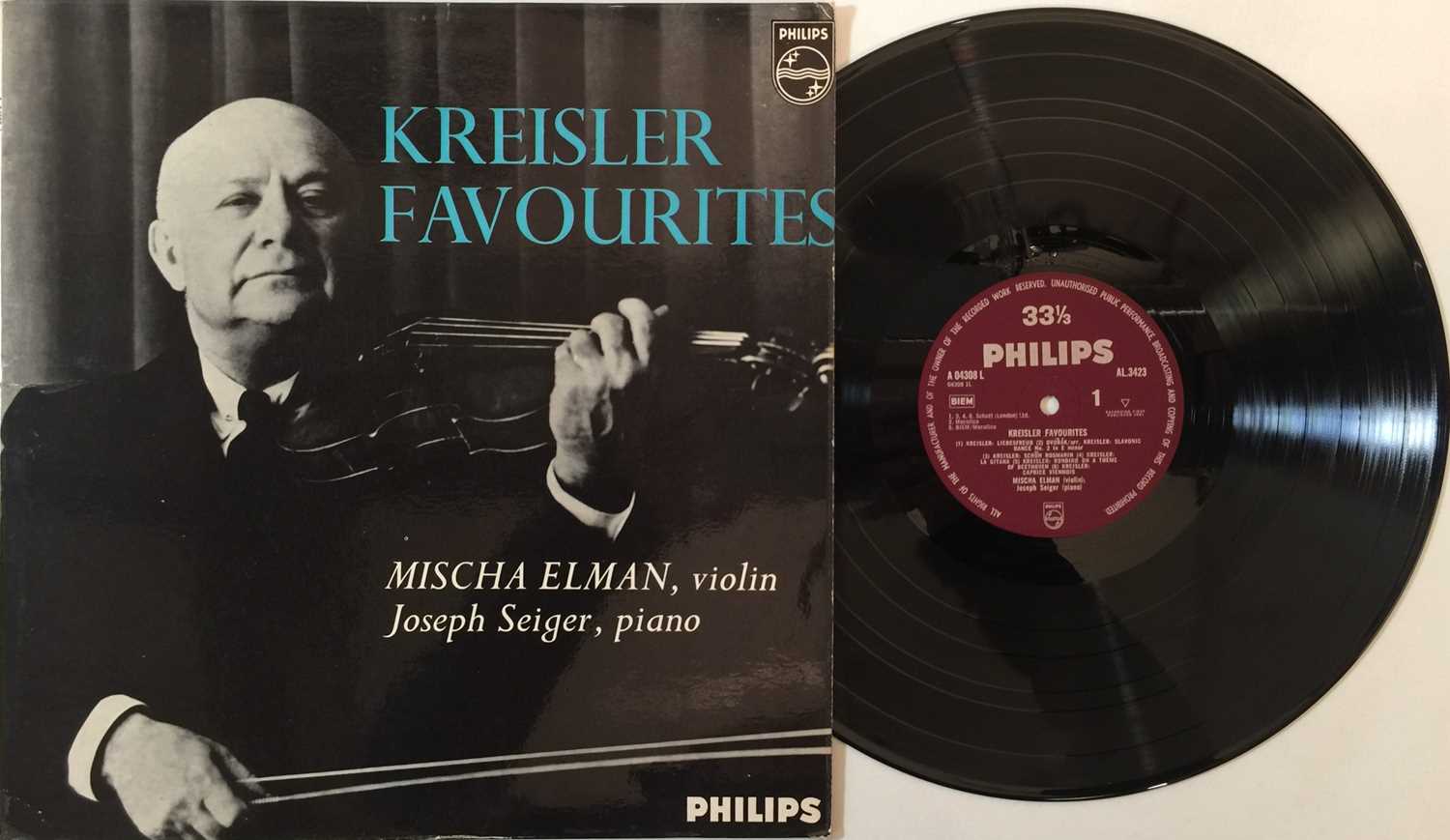 Lot 886 - MISCHA ELMAN - KREISLER FAVOURITES LP (ORIGINAL UK MONO EDITION - PHILIPS AL 3423)