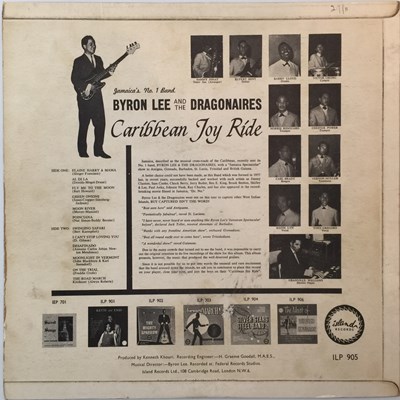 Lot 701 - BYRON LEE AND THE DRAGONAIRES - CARIBBEAN JOY-RIDE LP (ORIGINAL UK COPY - ISLAND ILP 905)