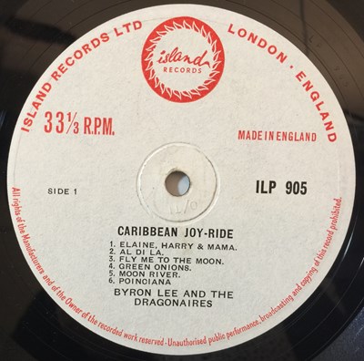 Lot 701 - BYRON LEE AND THE DRAGONAIRES - CARIBBEAN JOY-RIDE LP (ORIGINAL UK COPY - ISLAND ILP 905)