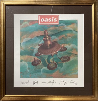 Lot 444 - OASIS ALL AROUND THE WORLD 1997 LITHOGRAPH PRINT.