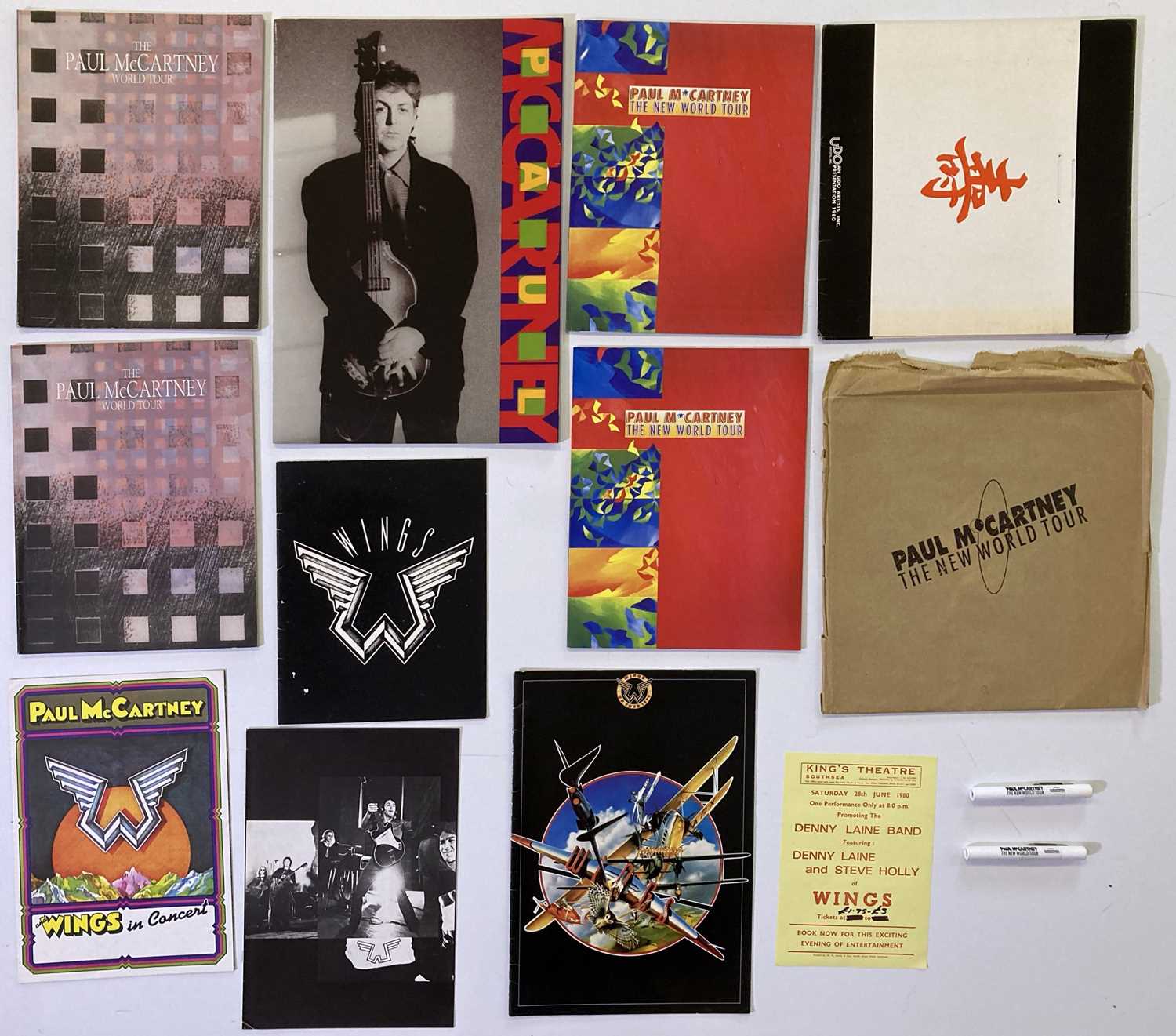 Lot 459 - PAUL MCCARTNEY AND WINGS CONCERT MEMORABILIA.