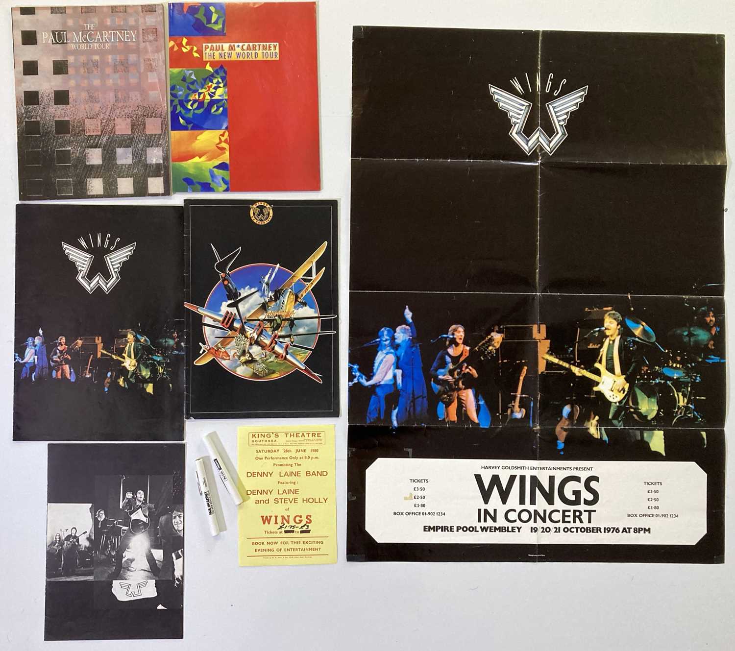 Lot 460 - PAUL MCCARTNEY AND WINGS CONCERT MEMORABILIA.