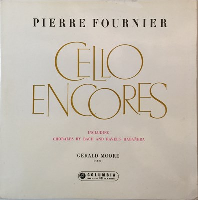 Lot 885 - PIERRE FOURNIER - CELLO ENCORES LP (ORIGINAL UK COLUMBIA - 33CX 1644)