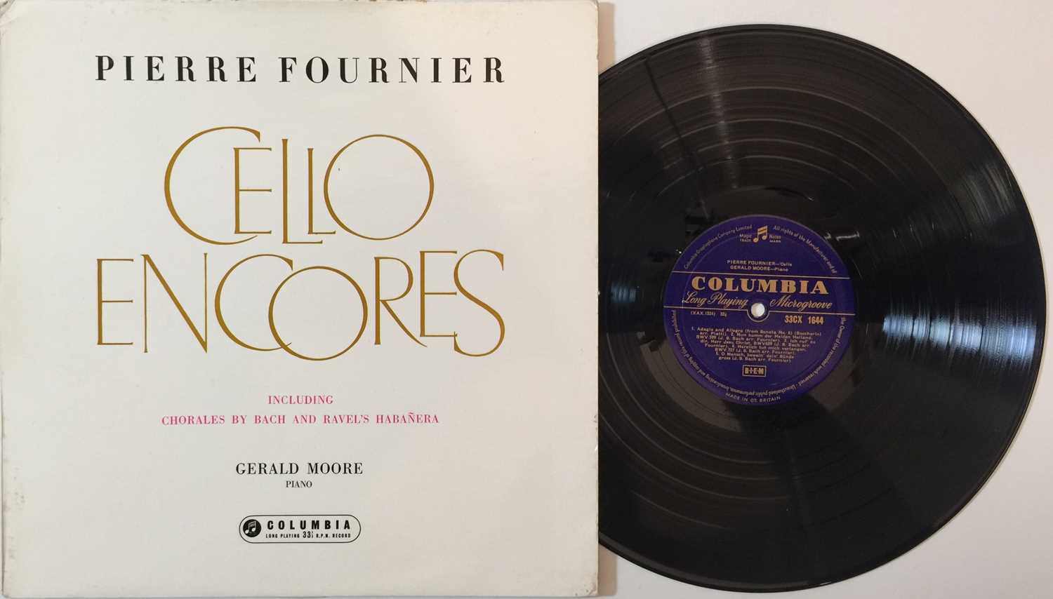 Lot 1006 - PIERRE FOURNIER - CELLO ENCORES LP (ORIGINAL UK COLUMBIA - 33CX 1644)