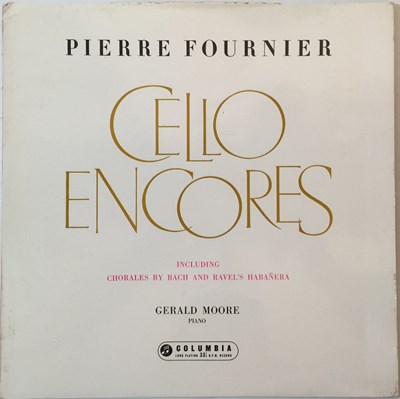 Lot 1006 - PIERRE FOURNIER - CELLO ENCORES LP (ORIGINAL UK COLUMBIA - 33CX 1644)