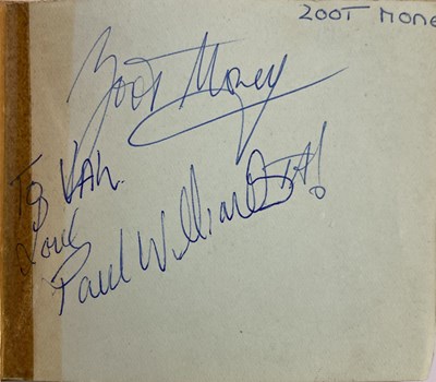 Lot 140 - AUTOGRAPH BOOK WITH 1960S STARS  - THE WHO / PRETTY THINGS / KINKS AND MORE.