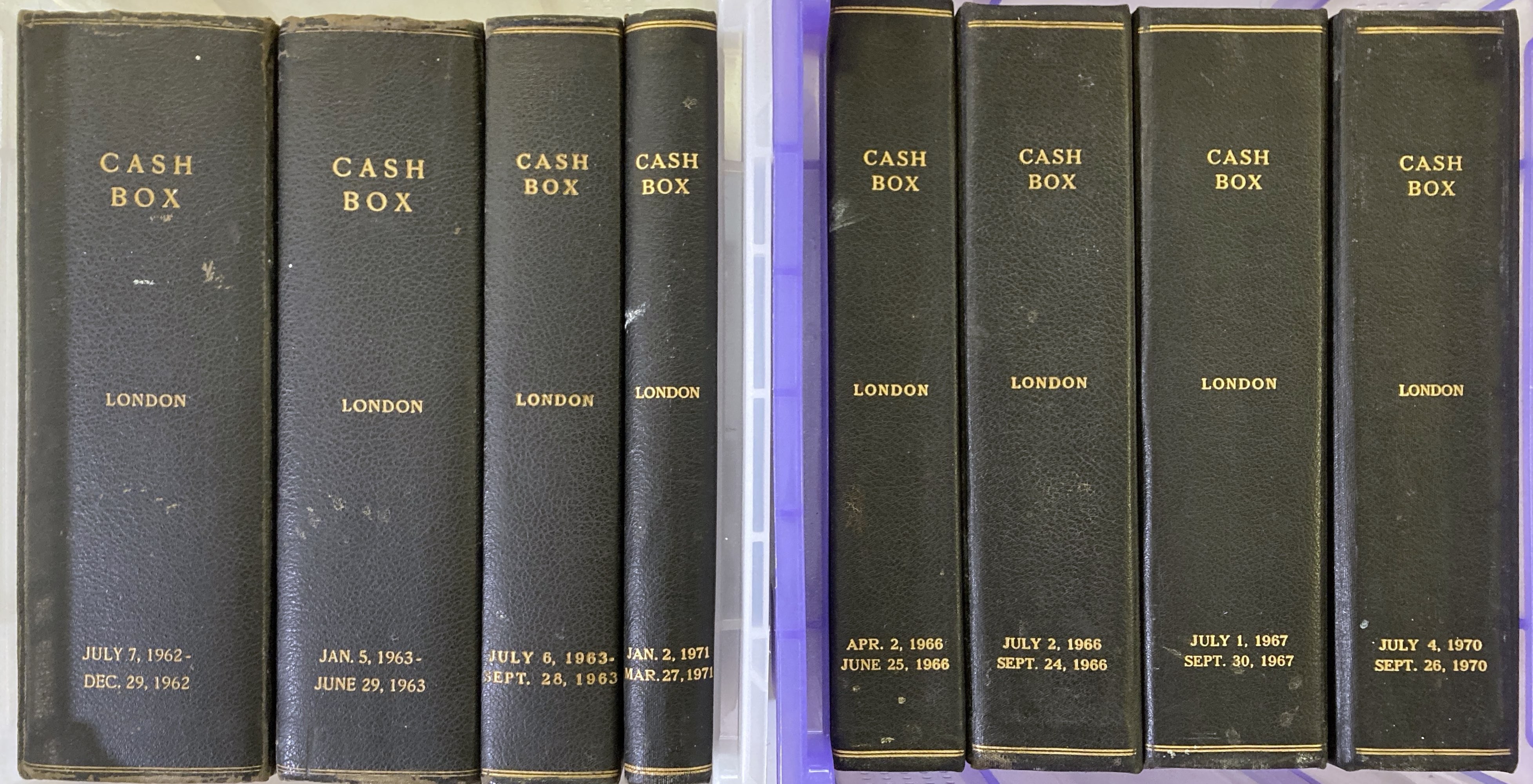 Lot 123 CASH BOX MAGAZINES IN BINDERS.