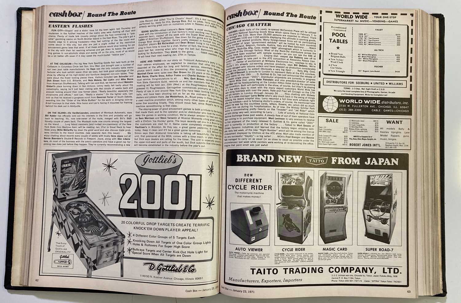 Lot 123 CASH BOX MAGAZINES IN BINDERS.