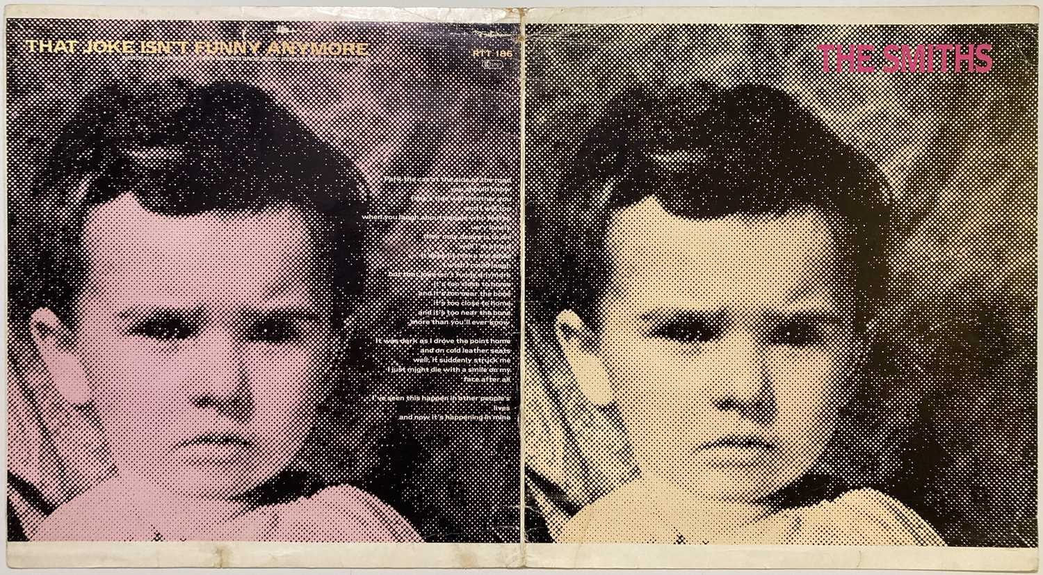 Lot 163 - THE SMITHS - THAT JOKE ISN'T FUNNY PROOF SLEEVE ART.