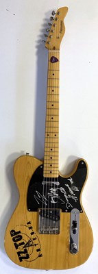 Lot 142 - ZZ TOP SIGNED PROMOTIONAL ANTENNA GUITAR.