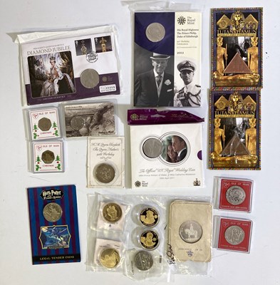 Lot 10 - ASSORTED COINS AND ISLE OF MAN UNFRANKED STAMPS