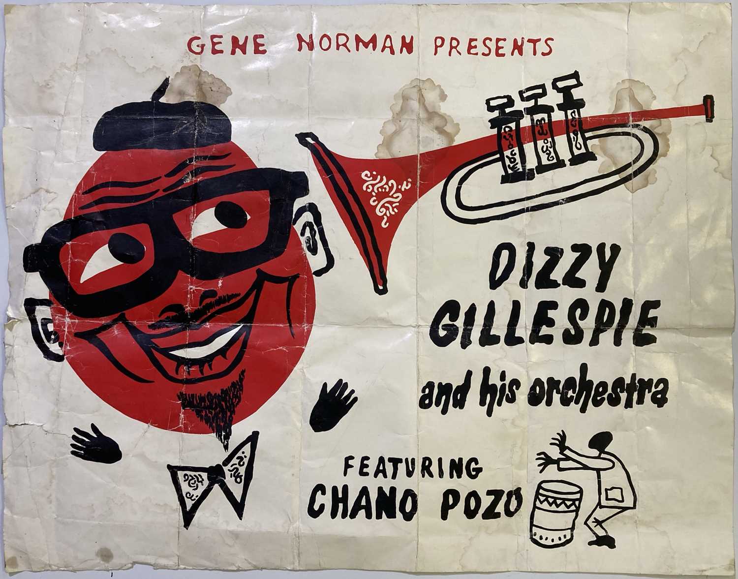 Lot 263 - DIZZY GILLESPIE 1950S POSTER.