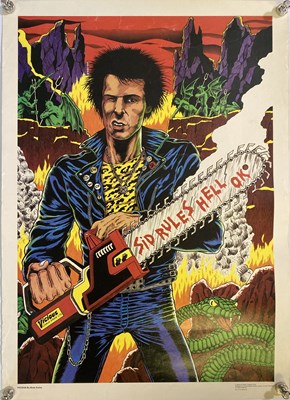 Lot 433 - SID VICIOUS 1979 GRAPHIC ART POSTER PRINT.