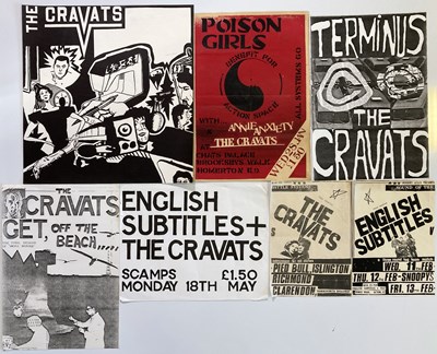 Lot 265 - UK PUNK CONCERT POSTERS - CRAVATS / POISON GIRLS ETC.