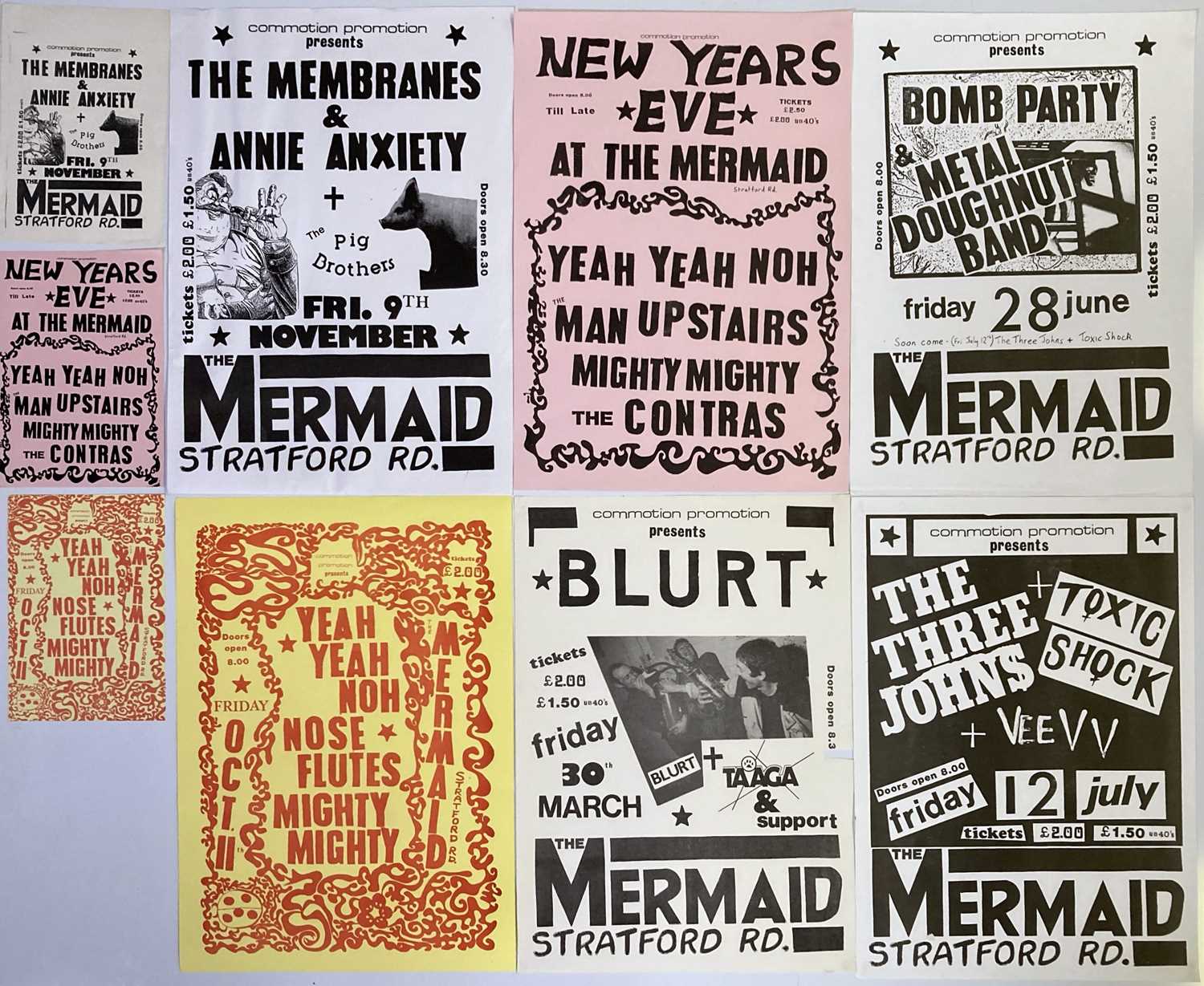 Lot 271 - THE MERMAID, STRATFORD RD BIRMINGHAM - 1980S CONCERT POSTERS.