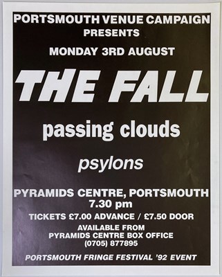 Lot 275 - THE FALL - 1992 CONCERT POSTER.