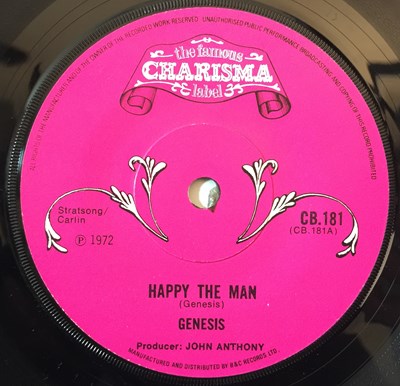 Lot 99 - GENESIS - HAPPY THE MAN 7" (ORIGINAL UK PICTURE SLEEVE COPY - CHARISMA CB 181)