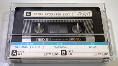 Lot 59A - RARE STING / THE POLICE INTERVIEW CASSETTE - 1983.