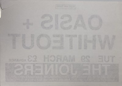 Lot 193 - OASIS - EARLY AND RARE 1994 CONCERT MINI POSTER.