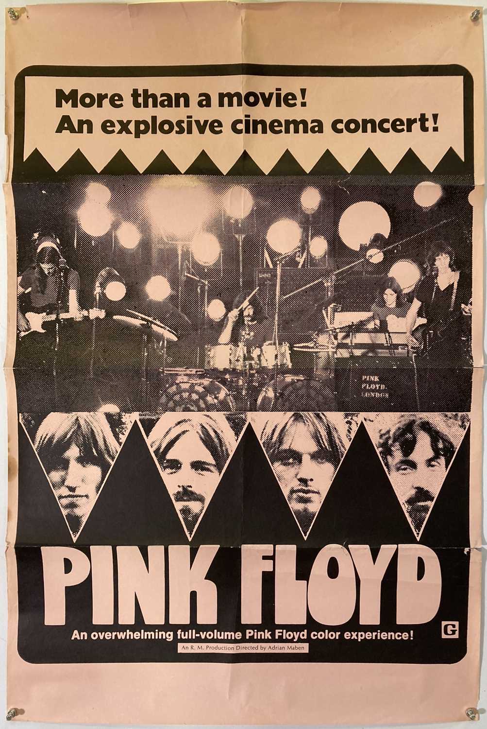 Lot 289 - PINK FLOYD LIVE IN POMPEII ORIGINAL POSTER.