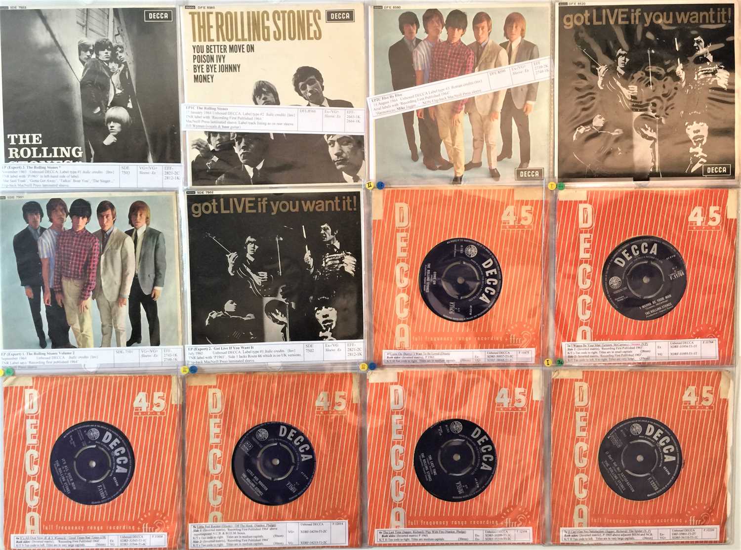 Lot 1066 - THE ROLLING STONES - 7" PACK (ORIGINAL UK/ EXPORT)