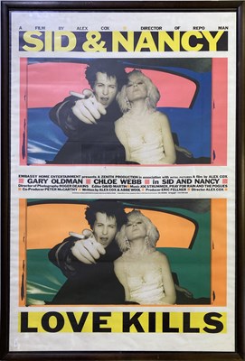 Lot 299 - SID AND NANCY FILM POSTER.