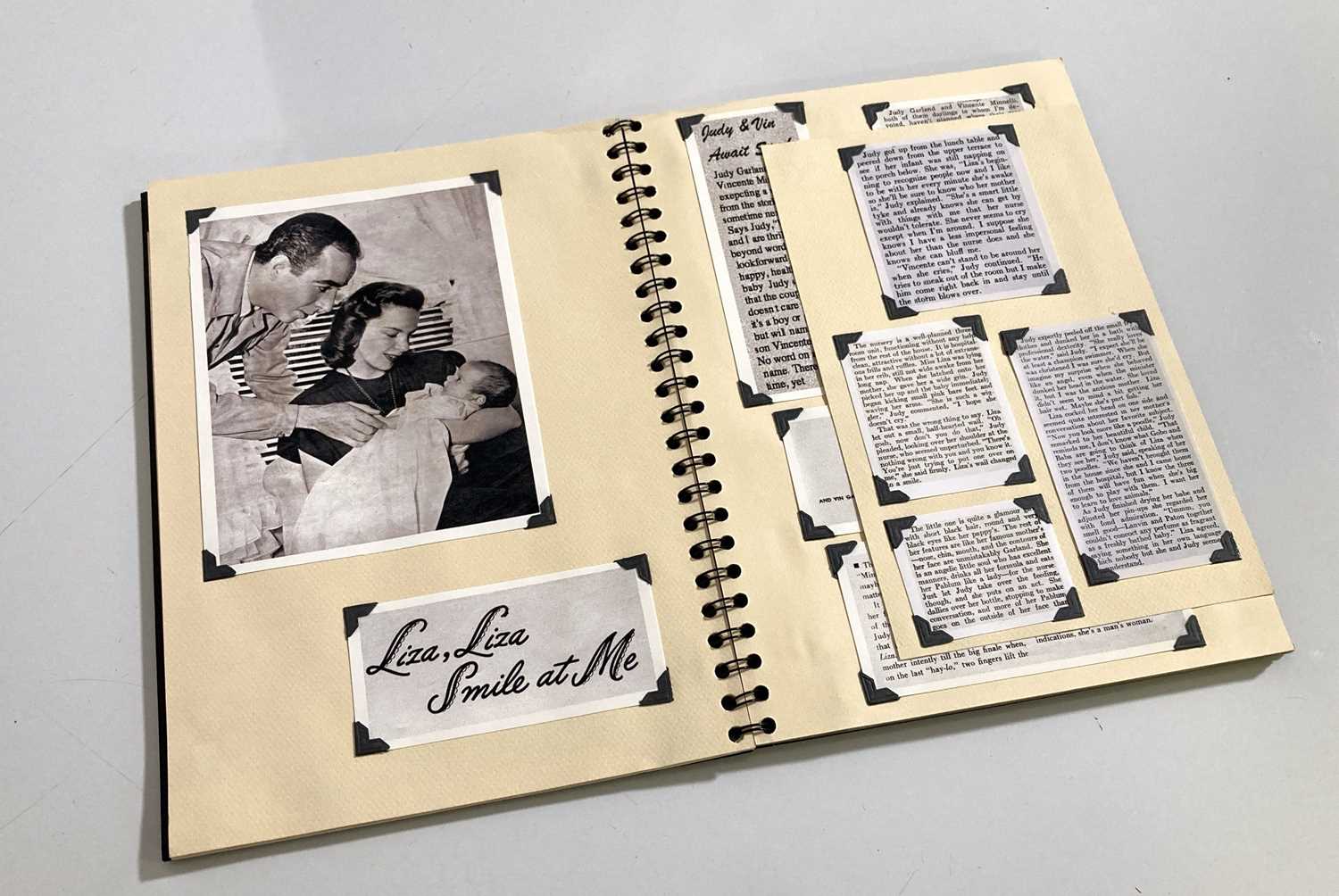 Lot 339 - DAVID GEST OWNED LIZA MINELLI SCRAPBOOK.