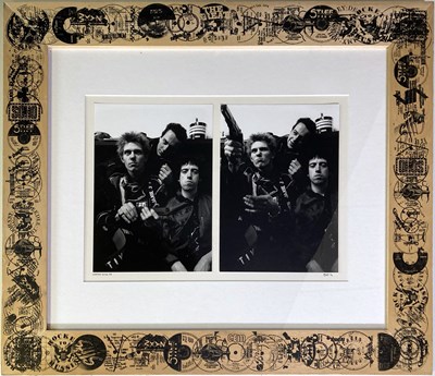 Lot 153 - ADRIAN BOOT 1996 CLASH PHOTO PRINTS IN PRINTED FRAME.
