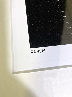 Lot 154 - ADRIAN BOOT 1996 CLASH PHOTO PRINT IN PRINTED FRAME.