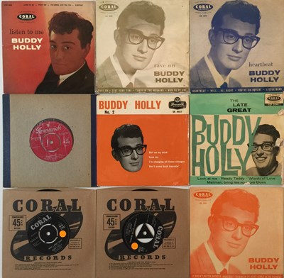 Lot 989 - BUDDY HOLLY - EP/7" COLLECTION (INCLUDING 'NO GLASSES')