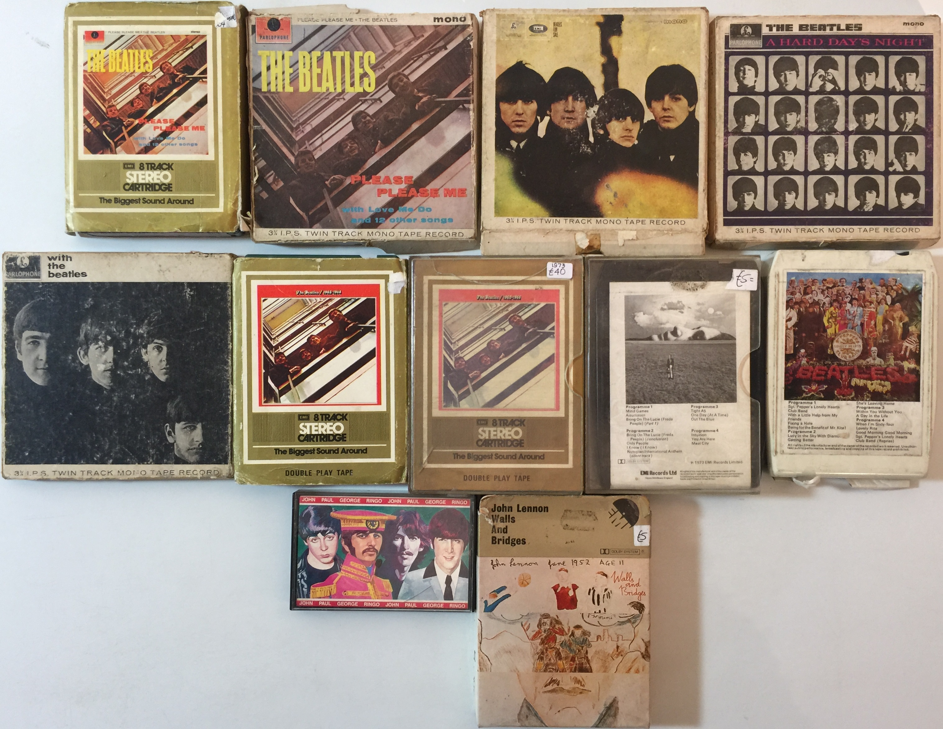 Lot 1105 - THE BEATLES AND RELATED 8-TRACK/ REEL TO