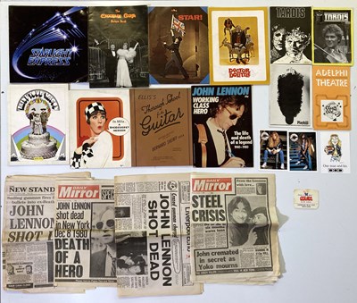 Lot 1690104 - JOHN LENNON NEWSPAPER HEADLINES / MEMORABILIA TO INC OSMONDS FAN CLUB CARD.