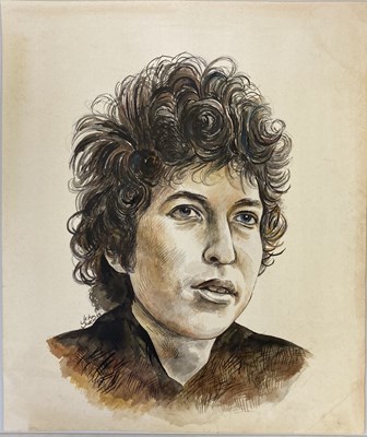 Lot 226 - BOB DYLAN HAND PAINTED POSTER