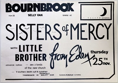 Lot 309 - SISTERS OF MERCY 1982 CONCERT POSTER.