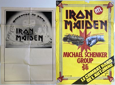 Lot 195 - IRON MAIDEN POSTERS INC MONSTERS OF ROCK BLANK / PROOF POSTER.