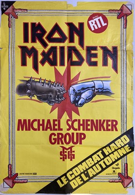 Lot 195 - IRON MAIDEN POSTERS INC MONSTERS OF ROCK BLANK / PROOF POSTER.