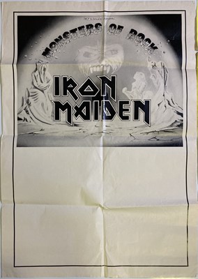 Lot 195 - IRON MAIDEN POSTERS INC MONSTERS OF ROCK BLANK / PROOF POSTER.