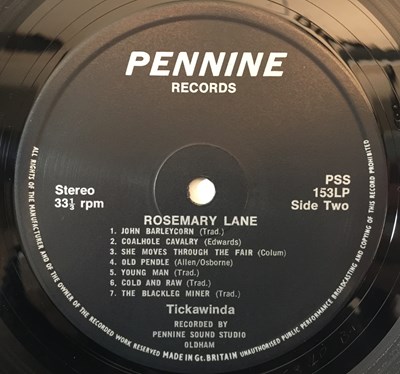 Lot 77 - TICKAWINDA - ROSEMARY LANE LP (ORIGINAL UK COPY -PENNINE RECORDS PSS 153 LP)