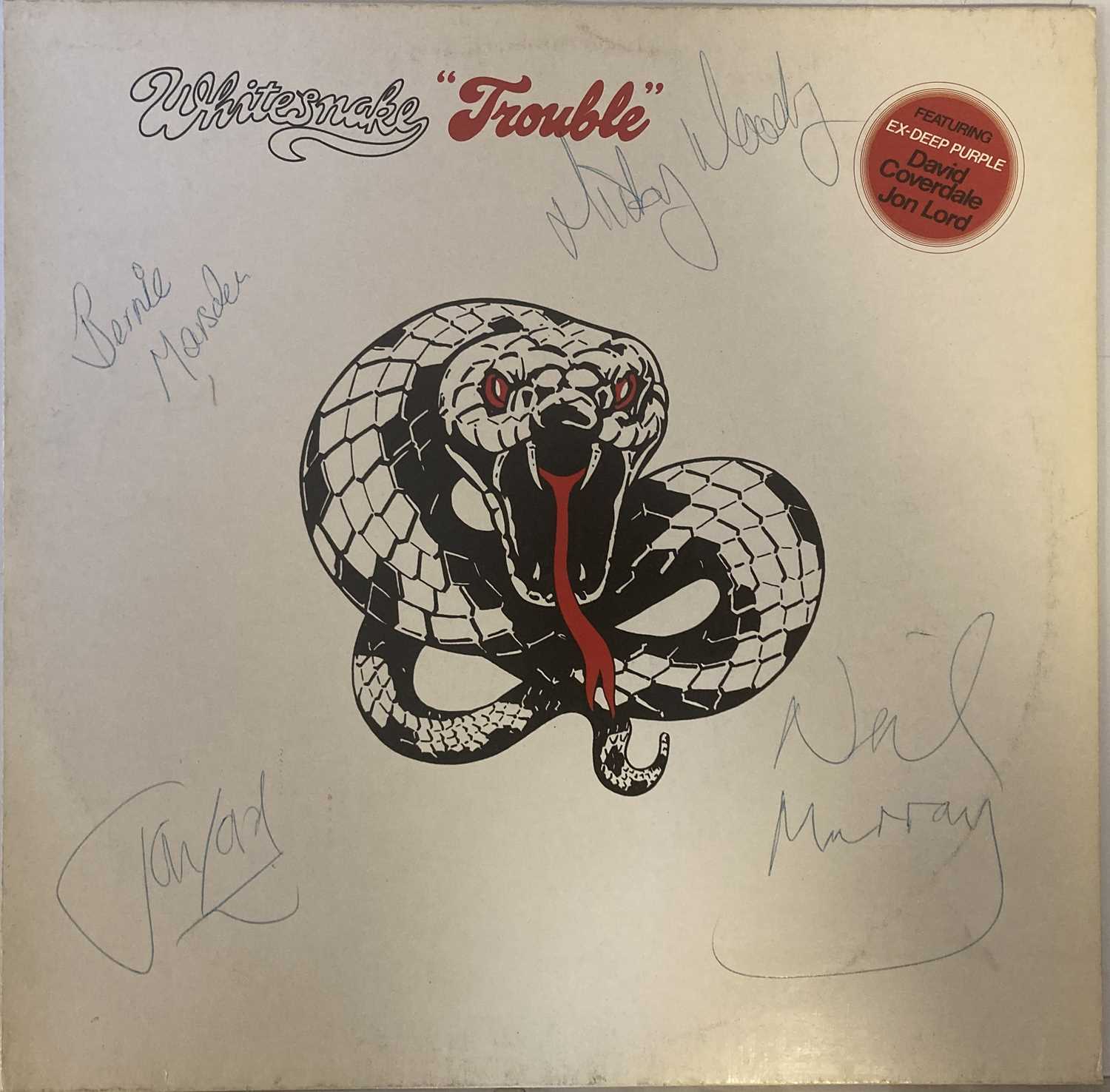 Lot 389 - WHITESNAKE SIGNED LP.