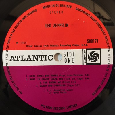 Lot 80 - LED ZEPPELIN - 'I' LP (ORIGINAL UK 'TURQUOISE'  COPY - ATLANTIC 588171)