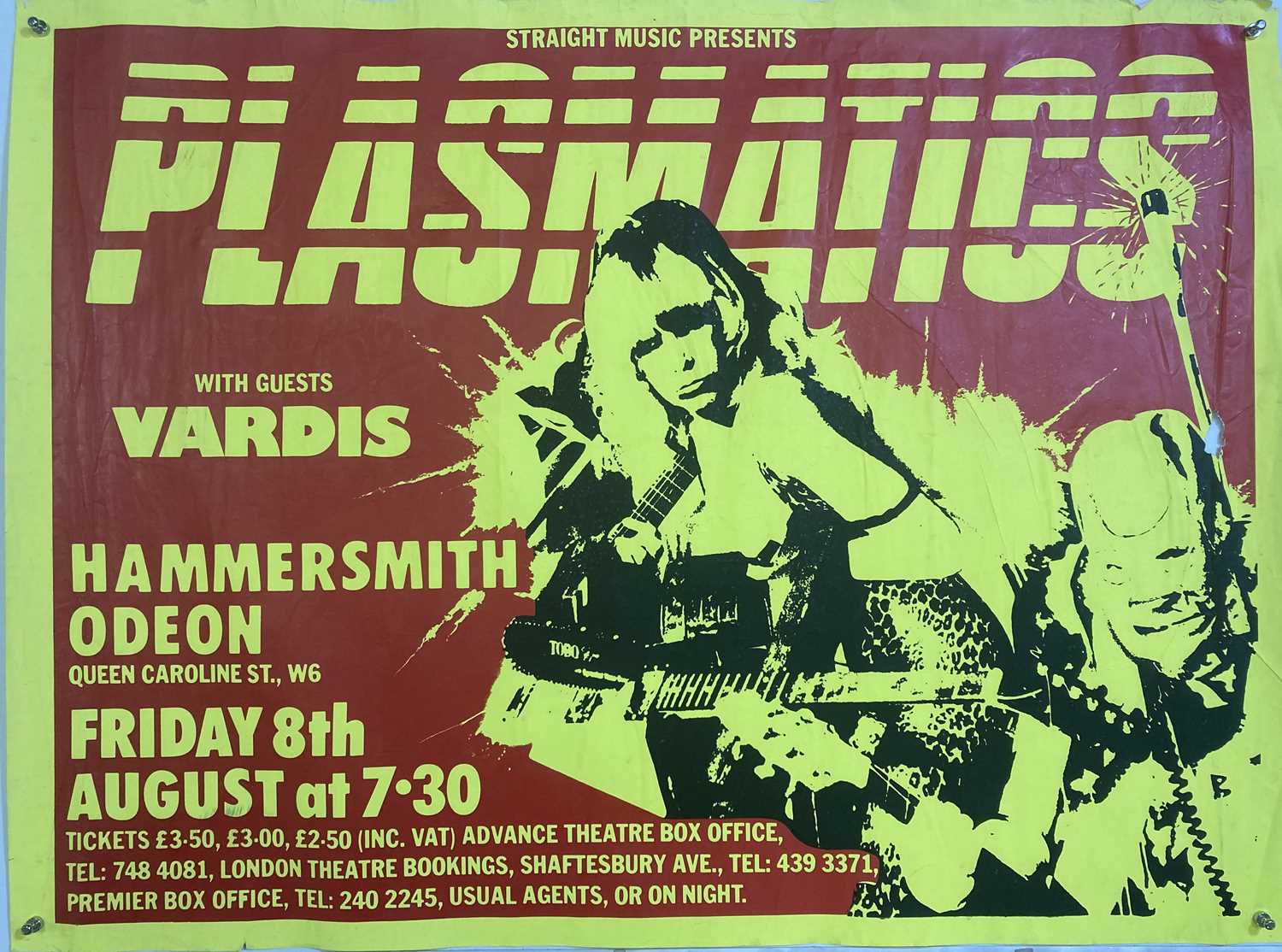 Lot 175 - PLASMATICS ORIGINAL CONCERT POSTER.