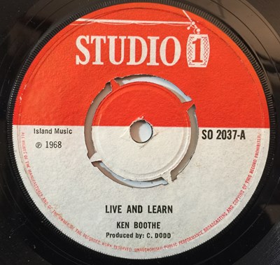 Lot 32 - ALTON ELLIS (KEN BOOTHE SIC.)/HEPTONES - LIVE AND LEARN C/W CRY BABY CRY 7" (UK STUDIO ONE - SO 2037)